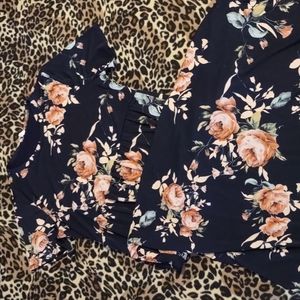 Pink Blush maternity maxi rose print dress 2XL
